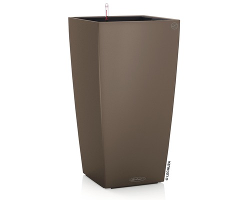 Vase Lechuza Cubico Color, plastique, 30x30x56 cm, muscat