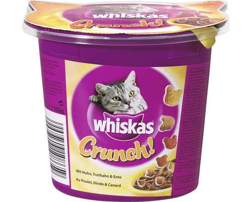 Snack pour chats Whiskas Crunch poulet, dinde et canard 100 g