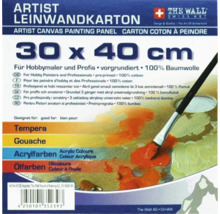 Toile d''artiste 30 x 40 cm pour peintres amateurs et professionnels, pré-apprêtée, 100 % coton