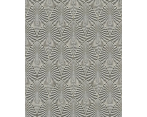 Vliestapete 535853 Yucatán Grafisch grau gold Tapete mit Federdesign für die Wandgestaltung