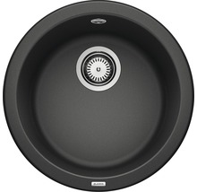 Runde Spüle aus Silgranit mit Abfluss und Blanco Logo