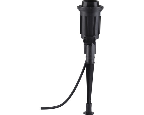 Spot extérieur 1 ampoule avec piquet de terre câble d'alimentation 1,5 m noir