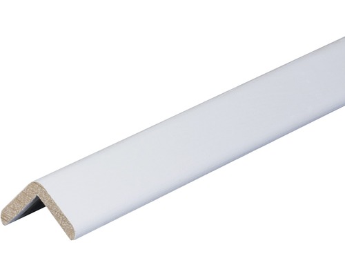 Barre d'angle Nivello blanc laqué RAL 9010 28x28x2400 mm