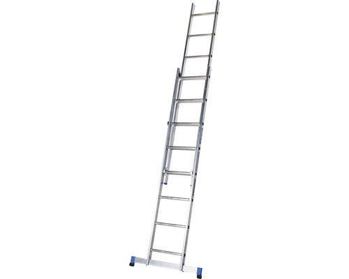 Échelle coulissante WERNER aluminium 2 x 8 barreaux hauteur de travail 4,5 m Échelle coulissante en aluminium