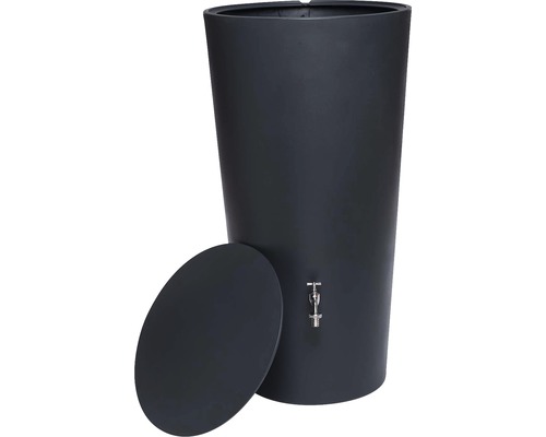 Récupérateur d'eau de pluie ARVES Rainbowl 210 l anthracite Récupérateur d''eau de pluie avec couvercle et robinet