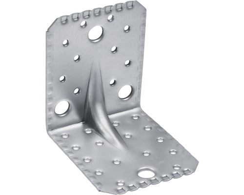 Winkelverbinder mit Steg 105x105x90x1,5 mm verzinkt, 1 Stück Winkelverbinder aus Metall mit Löchern zur Befestigung