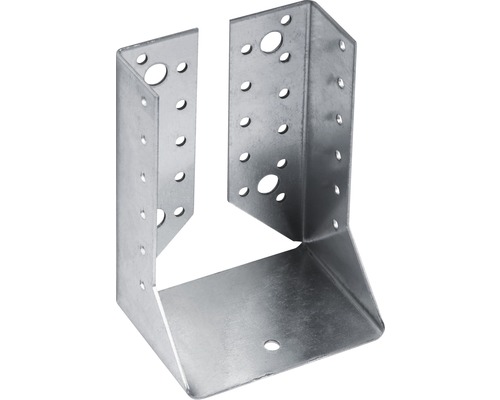 Balkenschuh 100x140x2 mm, Typ A, sendzimirverzinkt, 1 Stück Trägerverbinder aus Metall mit Befestigungslöchern