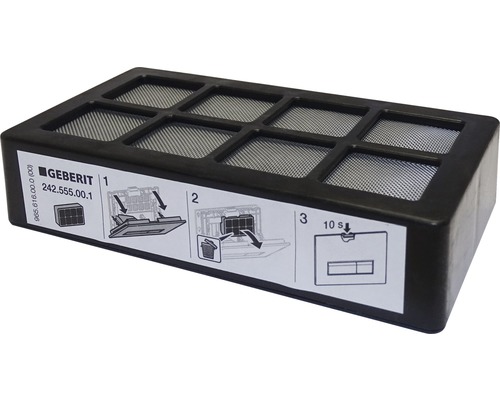 Filtre à charbon actif GEBERIT de type 1 pour plaque de déclenchement Sigma 40 242.555.00.1 Geberit DuoFresh insert pour réservoir de chasse d''eau avec instructions de montage