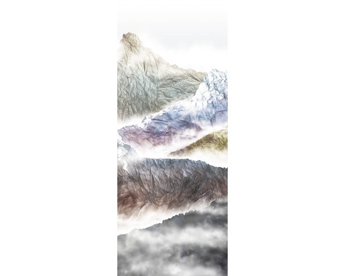 Motif de montagne abstrait avec des nuages