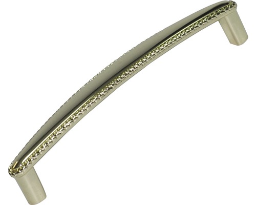 Möbelgriff Bügelgriff Metall glanz/gold Lochabstand 128 mm LxBxH 137/18/29 mm
