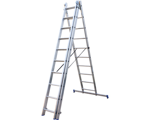 Échelle multifonctionnelle en aluminium en position A