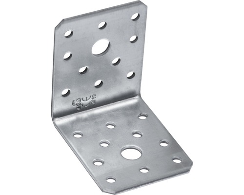 Winkelverbinder 70x70x55x2,5 mm verzinkt, 1 Stück Winkelverbinder aus Metall mit Löchern