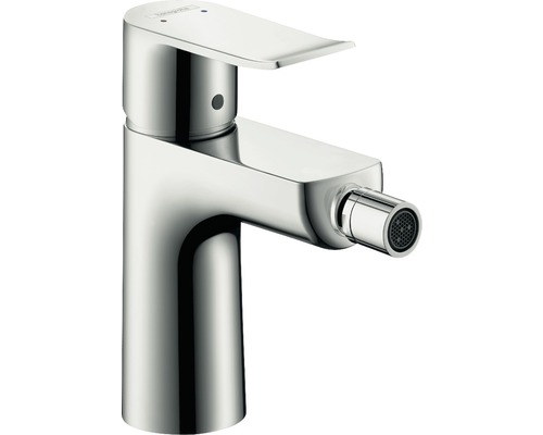 Mitigeur pour bidet hansgrohe Metris avec garniture de vidage à tirette 31280000 Robinet de bidet brillant en métal avec levier