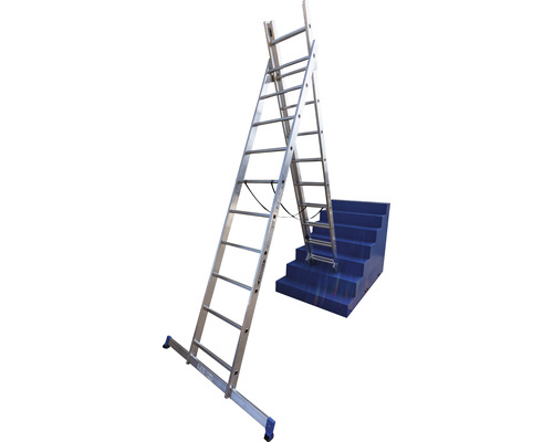 Échelle multifonctionnelle en aluminium dans différentes positions.