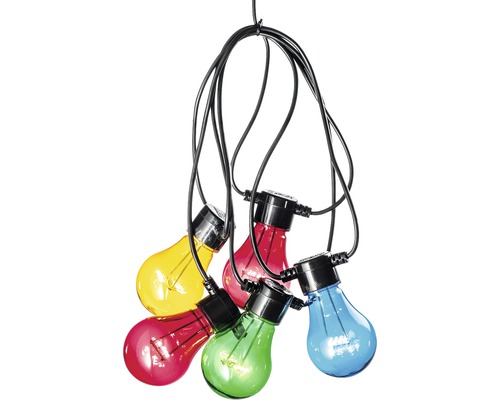 Guirlande lumineuse avec ampoules colorées
