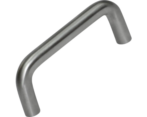 Möbelgriff D-Bügelgriff Edelstahl gebürstet Lochabstand 64 mm LxBxH 72/8/28 mm Stangengriff aus Edelstahl