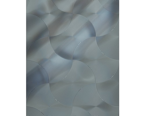 Papier peint panoramique intissé 6028B-VD2 Mystic Silver 2 pces 200 x 250 cm Papier peint avec des cercles concentriques