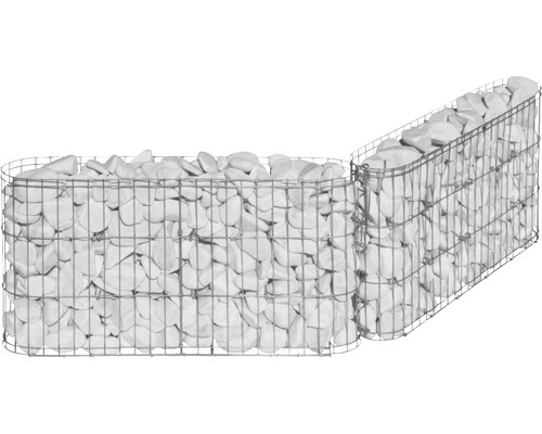 Gabionenwand mit Steinfüllung