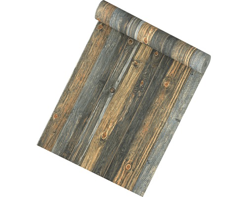 Rouleau de papier peint avec motif de planches de bois