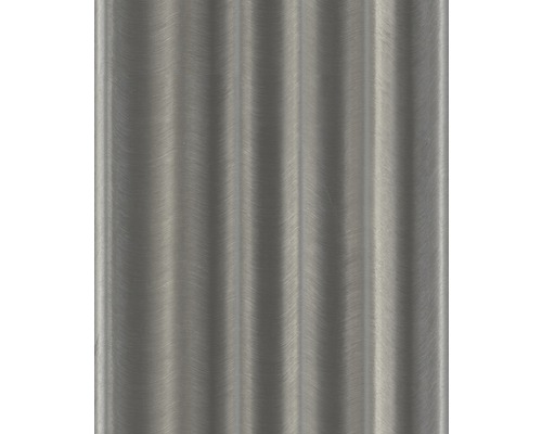 Vliestapete 52530 Glööckler Imperial Streifen schwarz Gewelltes Metallblech