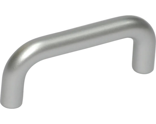 Poignée de meuble poignée étrier en D plastique argent, distance entre les trous 64 mm Lxlxh 64/10/30 mm Poignée de meuble poignée étrier en D plastique argent, distance entre les trous 64 mm Lxlxh 64/10/30 mm