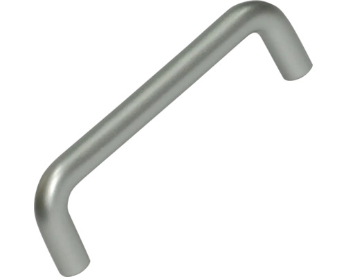 Möbelgriff D-Bügelgriff Kunststoff silber Lochabstand 96 mm LxBxH 105/10/32 mm Metallbügelgriff
