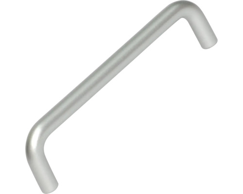 Möbelgriff D-Bügelgriff Kunststoff silber Lochabstand 128 mm LxBxH 138/10/35 mm Gerader Möbelgriff aus Metall