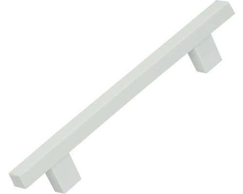 Möbelgriff Stangengriff Kunststoff weiß Lochabstand 128 mm LxBxH 182/12/30 mm Einzelner Möbelgriff