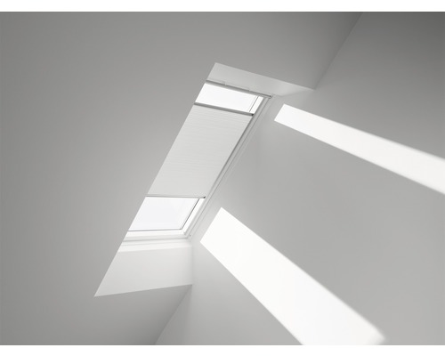 Store plissé alvéolaire VELUX uni blanc à commande manuelle FHC Y23 1045S