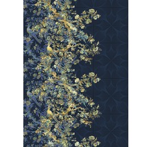 Papier peint avec motif floral et motifs d''oiseaux