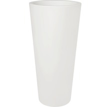 Pot de fleurs blanc en plastique