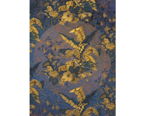 Papier peint panoramique intissé HX4-028 Hx4-028 Orient d'Or 4 pces 200 x 270 cm Papier peint à fleurs avec motif floral