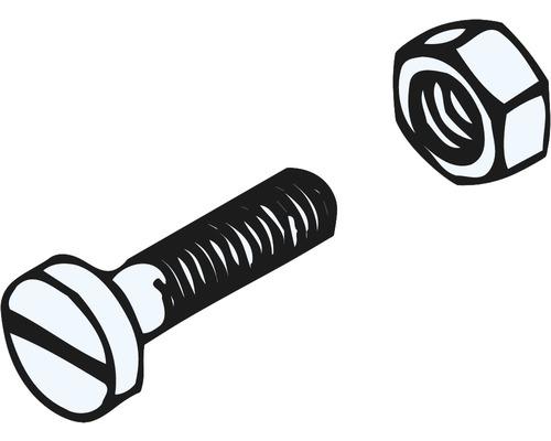 Vis à fente avec écrou