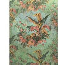 Motif floral décoratif avec feuilles et motif de lion