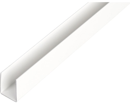 Profilé en U PVC blanc 12x10x1 mm, 2,6 m