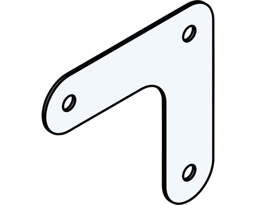 Connecteur d''angle avec trois trous de fixation