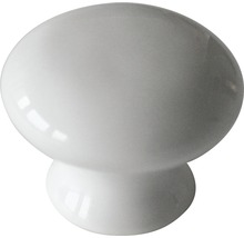 Bouton de meuble Ø 38 mm porcelaine blanc-thumb-0
