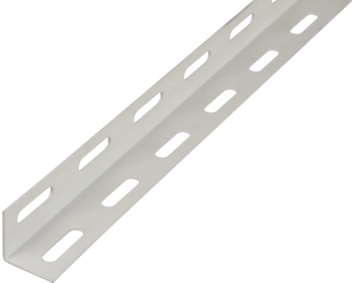 Profilé d’angle en acier blanc 27x27x1.5 mm, 1 m Cornière perforée en métal