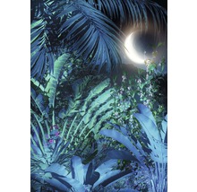 Dschungel Tapete mit Pflanzen und Mond