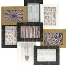 Cadre multivues Toni 8 photos nature/gris 48x48 cm-thumb-0