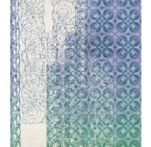 Motif de bordure décoratif avec fleurs et ornements