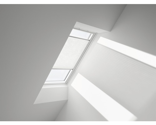 Store plissé VELUX ivoire à commande manuelle FHL Y97 1256S