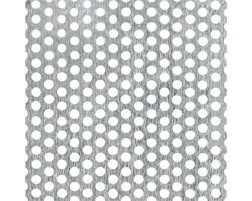 Tôle perforée en aluminium argenté 200x1000x0.8 mm rond Plaque métallique perforée