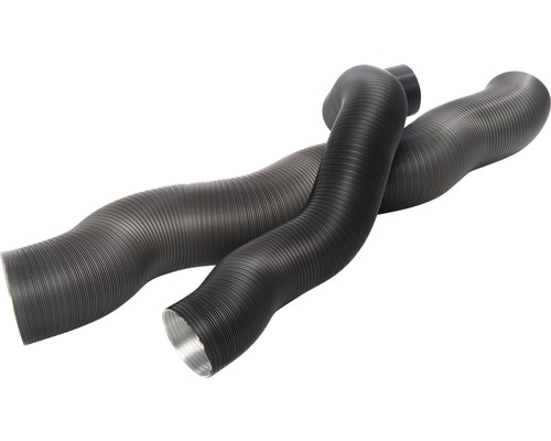 Aluflexrohr Ø80 mm pulverbeschichtet schwarz metallic