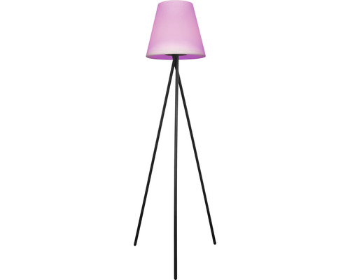 Stehlampe mit dreibeinigem Stativ und Lampenschirm