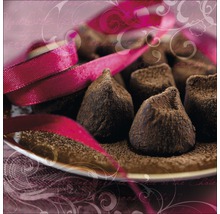 Schokoladentrüffel mit Dekorband