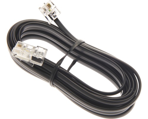 Câble modulaire fiche mâle RJ11/RJ45 3 m noir Bleil 35733