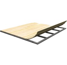 Panneau de plancher en bois sur un cadre