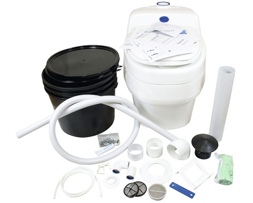 Toilettes sèches Separett avec accessoires et récipient de collecte