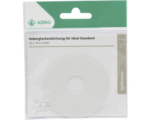 Heberglockendichtung für Ideal Standard, 22 x 74 x 2 Millimeter, in Verpackung